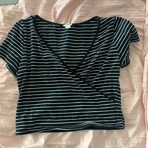 Striped cross cop top